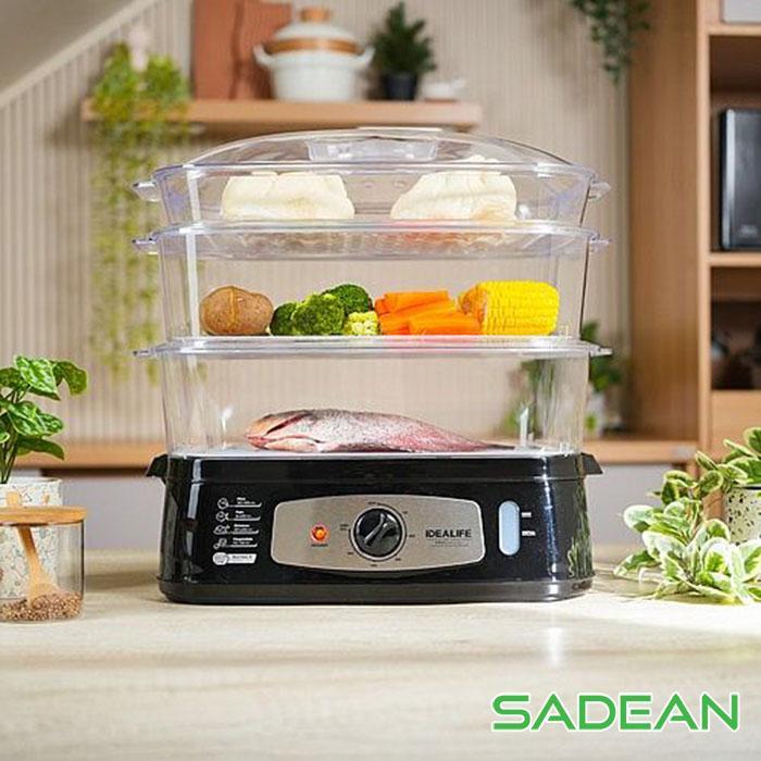 Alat Pengukus Makanan Kukusan Listrik Food Steamer IDEALIFE - FS-1201