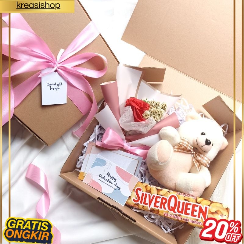 COD Kado Valentine | Gift Box Boneka | Kado Anniversary| Kado Makassar