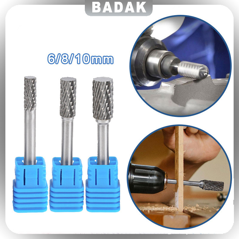 6/8/10mm Grinder Carbide Rotary File Besar Mata Tuner  Mata Tuner Porting Bor Ukir Baja