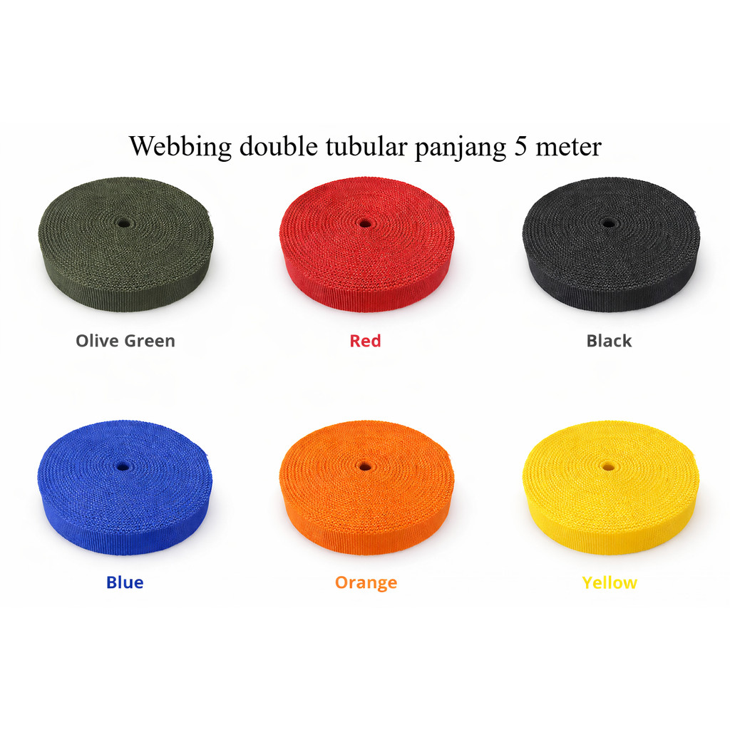 TALI WEBBING TUBULAR DOUBLE / WEBBING TUBULAR DOUBLE HAMMOCK / WEBBING TUBULAR DOUBLE HIKING - DETAI