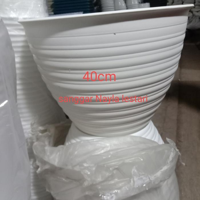 pot tawon 40cm putih/pot tanaman/pot ngehits