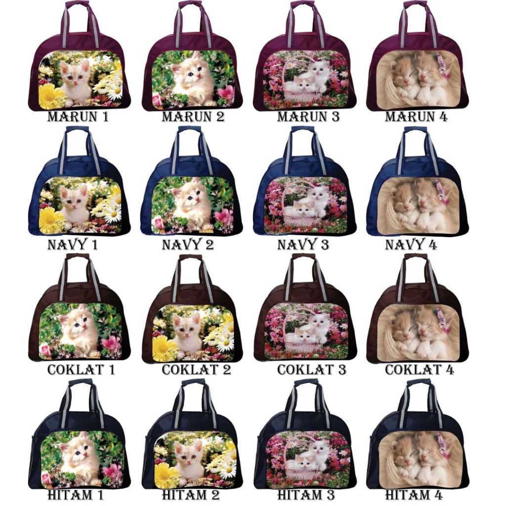 Tas Travel Motif Karakter Kucing  Elle Bag/ TAS TRAVEL Pakaian Besar