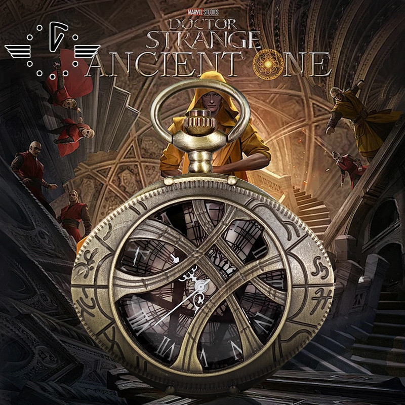 Kalung Flip Cover Jam Saku Marvel Doctor Strange Berongga