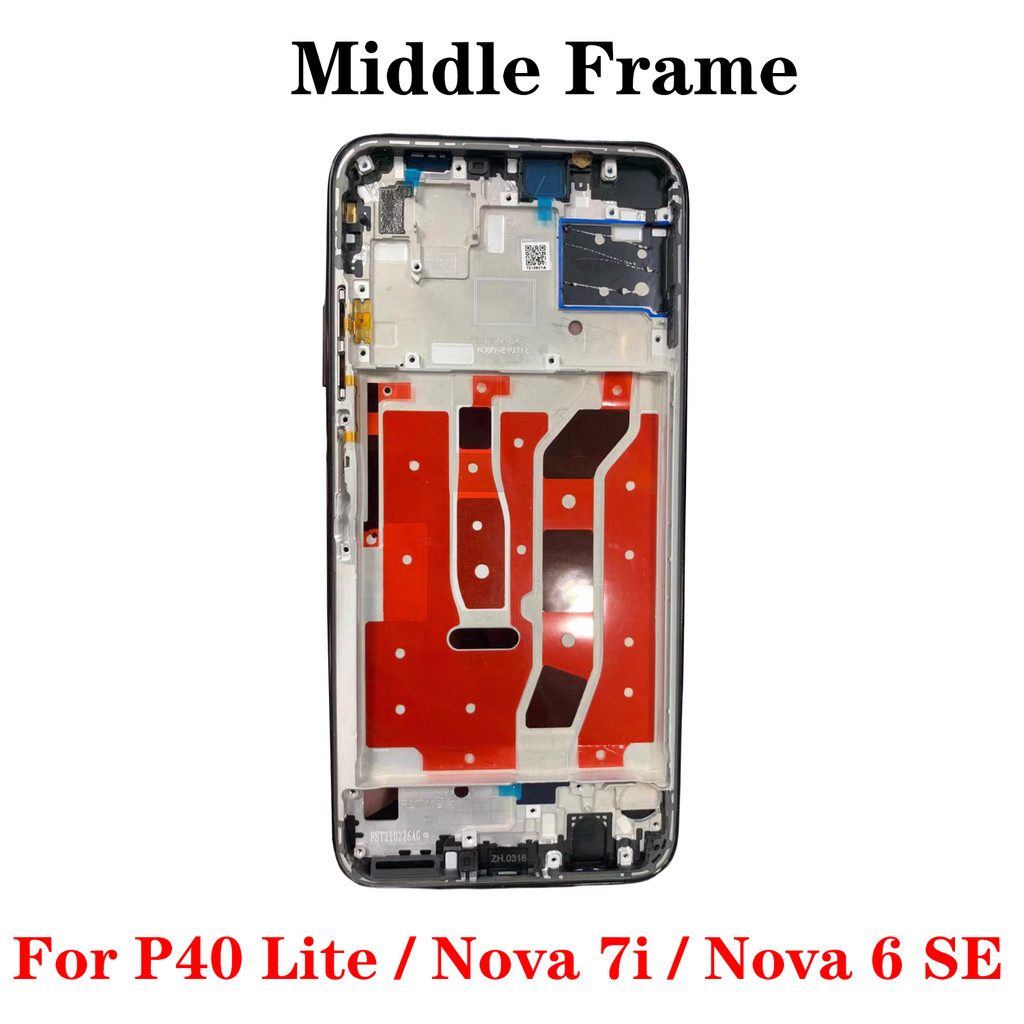 Middle Frame For Huawei P40 Lite / Nova 7i / Nova 6 SE LCD Front Frame Housing Bezel With Side Butto