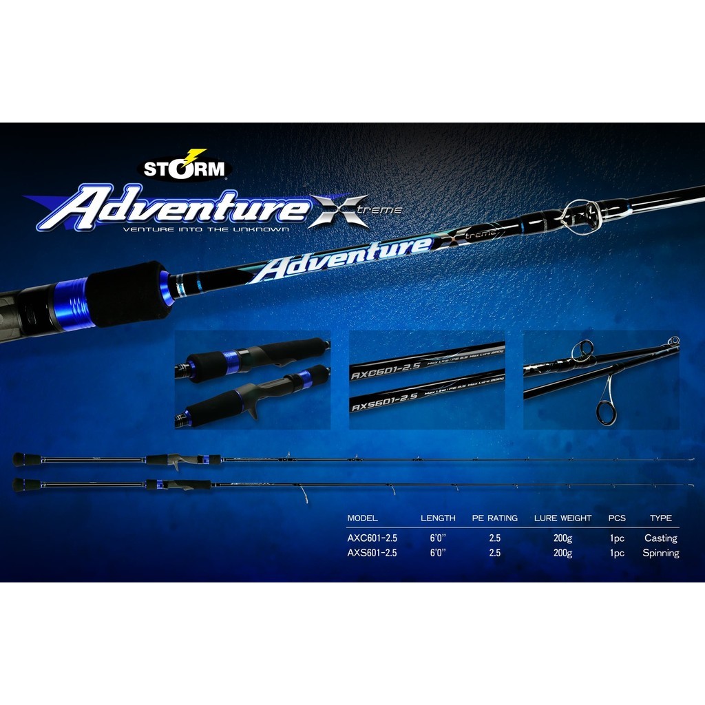 Joran Jigging Storm Adventure Xtreme Salt Water Edition PE 2.5 180cm - Rod Spinning & Casting OH