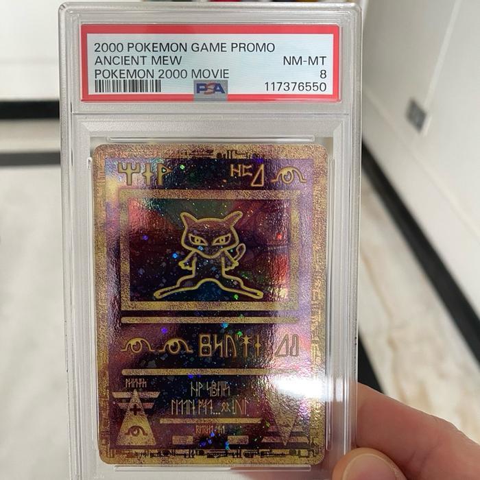 Kartu pokemon vintage ancient mew movie promo 2000 psa 8
