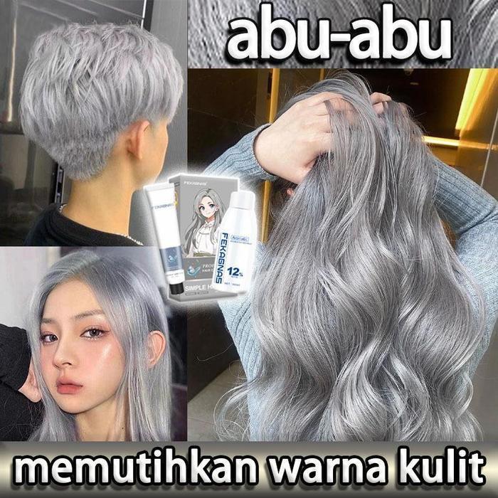 PROMO  Ash Grey Pewarna Rambut Penghitam Rambut Permanen Cat Rambut Hair Color Warna Rambut Cat Ramb