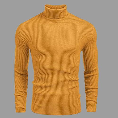 Turtleneck premium pria lengan panjang korean style Kaos leher tinggi rajut  Sweater Knitwear tebal 