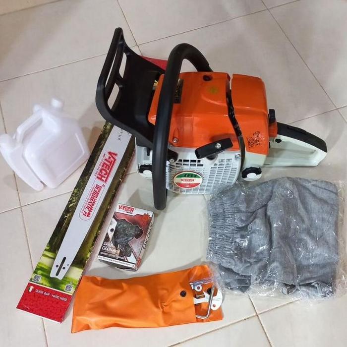 READY chainsaw/senso kecil V-tech VTS-381 (bar laser 25") 72cc