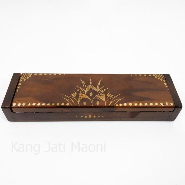 Kotak Wadah Penyimpanan Pipa Rokok dan Pusaka Kerajinan Kayu Jati Asli Paling Mewah TR6755