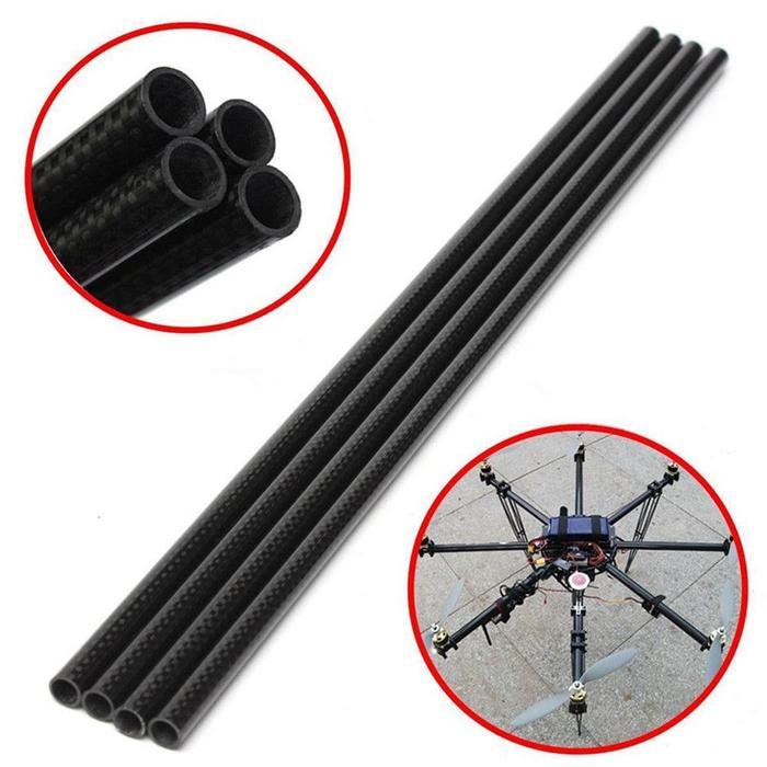 Pipa Karbon 50cm 500mm 12mm * 10mm Carbon Fiber Tube RC Drone