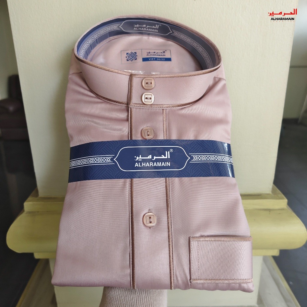 AL Haramain Jubah / Gamis Pria Remaja & Dewasa (VGH 001) | Abu Tua | Silver | Coklat Tua | Coklat Su