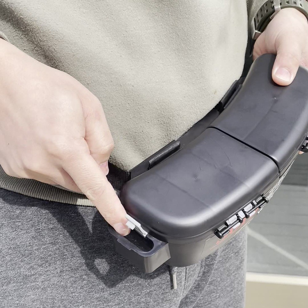A74K-Portable Carp Fishing Tackle Box Fishing Lure Box Fishing Waist Belt Bag Fishing Accessories Fi