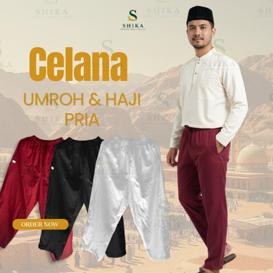 Celana umroh Muslim Pria Dewasa celana panjang