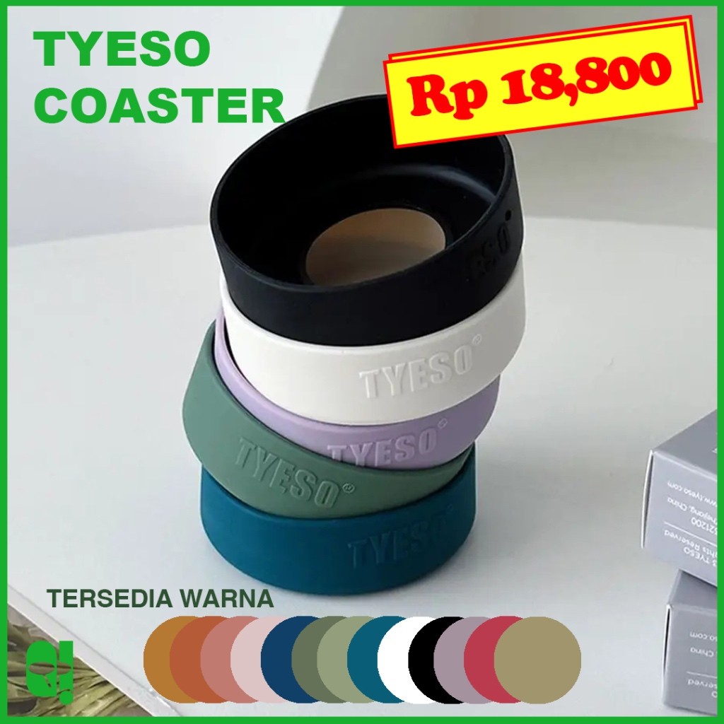 TYESO Karet Anti Slip Licin Tumbler Silicone Coaster 100% Original Asli TS-8102 TS-8103