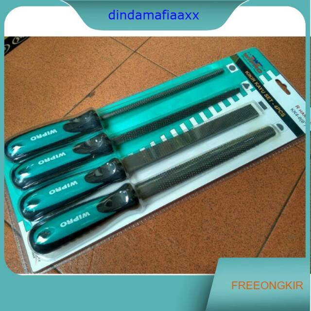 Set Kikir Kayu isi 4pcs/ Kikir Tukang Kayu Size Besar 8"/ Kikir Kayu Heavy Duty 4 Model