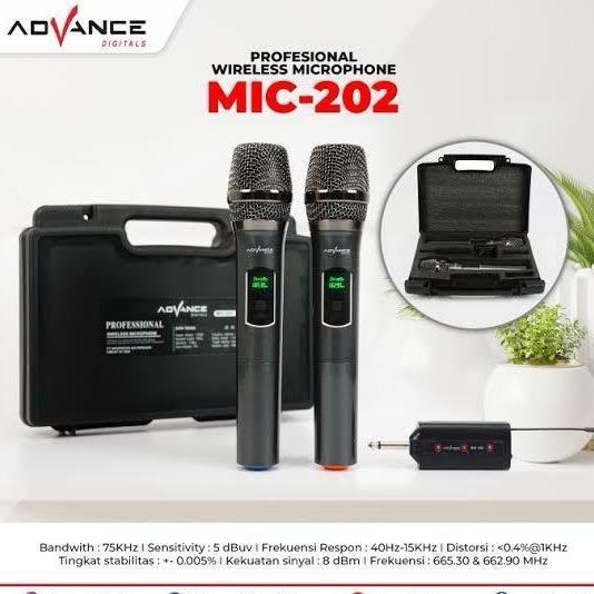 mic wireless advance 2 mix + box wr 202 - 202