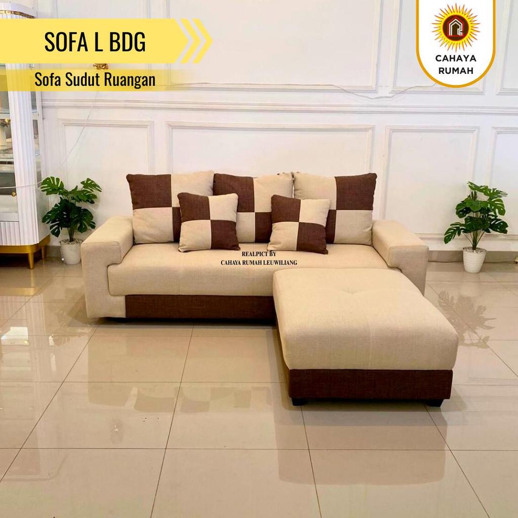 Cahaya Rumah Leuwiliang - Sofa L BDG Minimalis - Sofa Tamu - Sofa Sudut Ruangan - Produk Custom