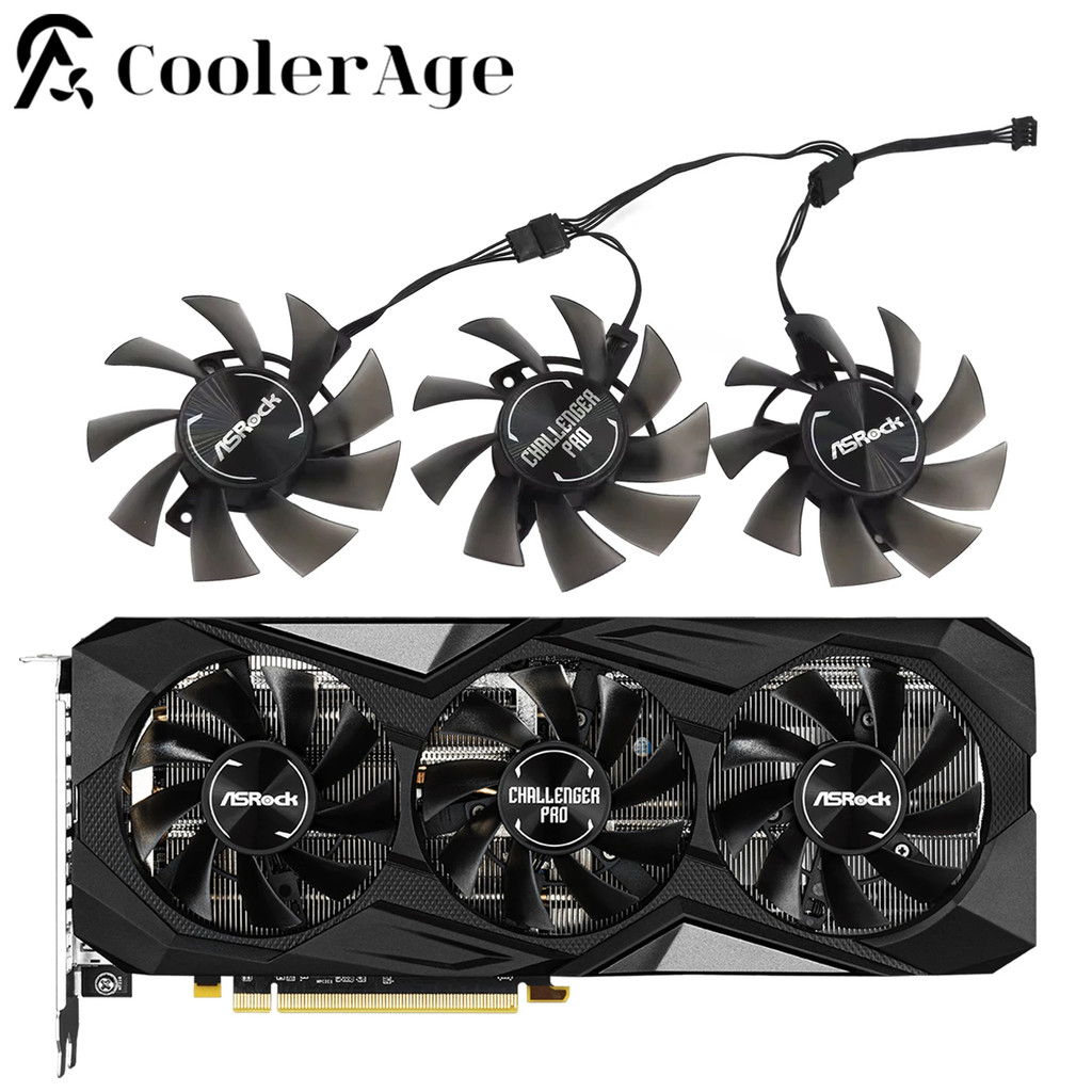 For Asrock AMD Radeon RX 5600 XT Challenger PRO Video Card Fan 75MM T128015SH RX5600XT Graphics Card