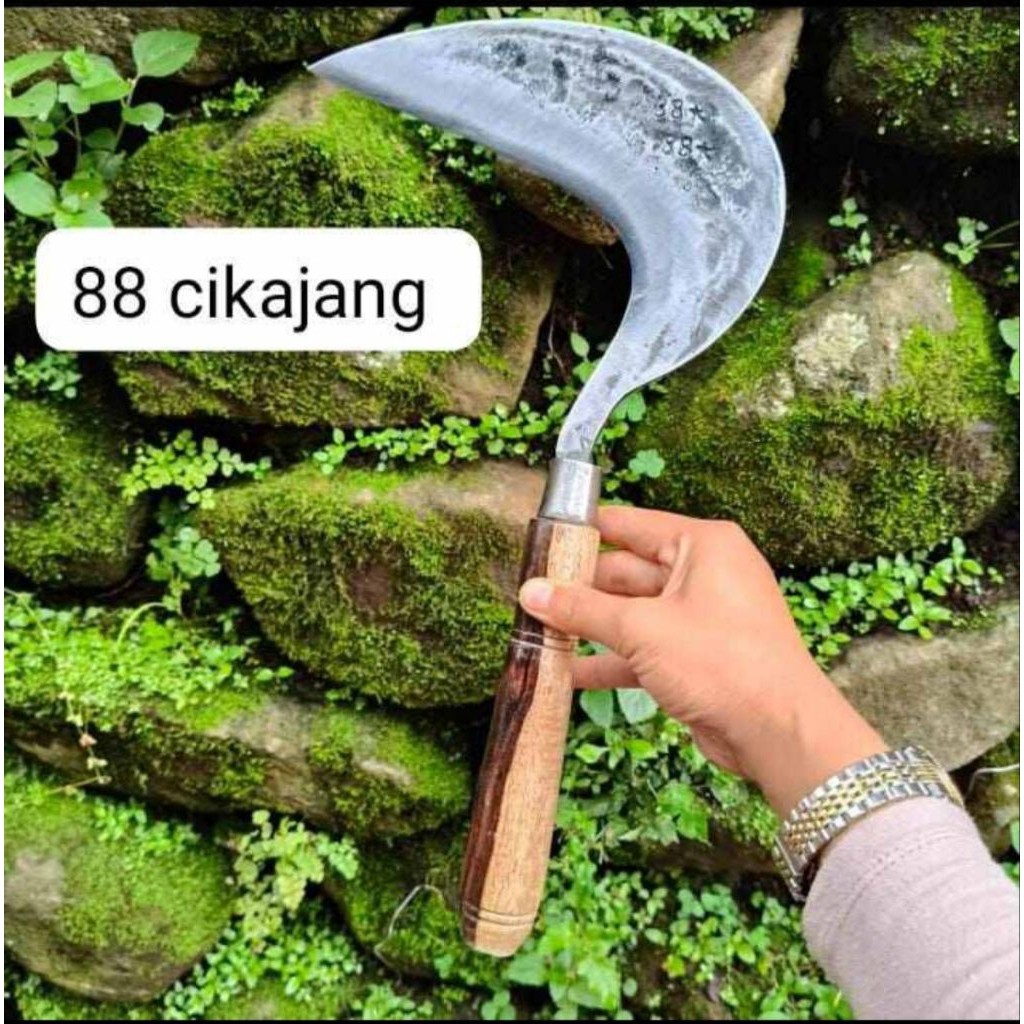 Alat Pengaritan pemotong rumput cap 88 bintang 100% full bajaper asli gagang kayu sonokling ring bes