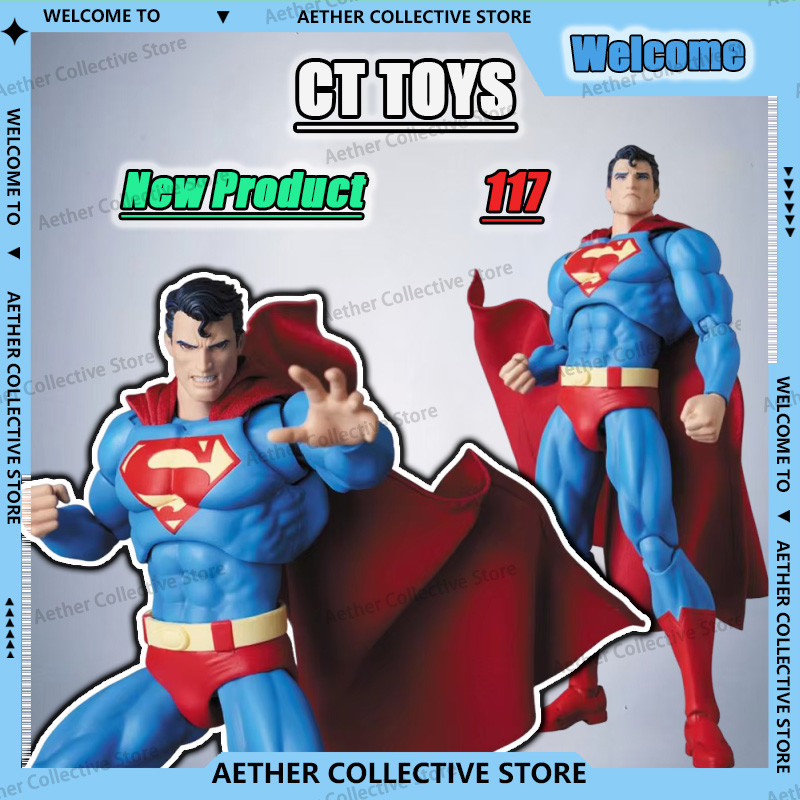 16cm CT Toys Superman MAFEX 117 1/12 DC Superman Hush Figure Anime Action Figure Ornament PVC Statue