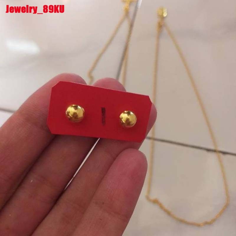Anting Tusuk bulat polos modek giwang pentol 2gram Emas muda kadar 18,9 ada surat gratis dompet