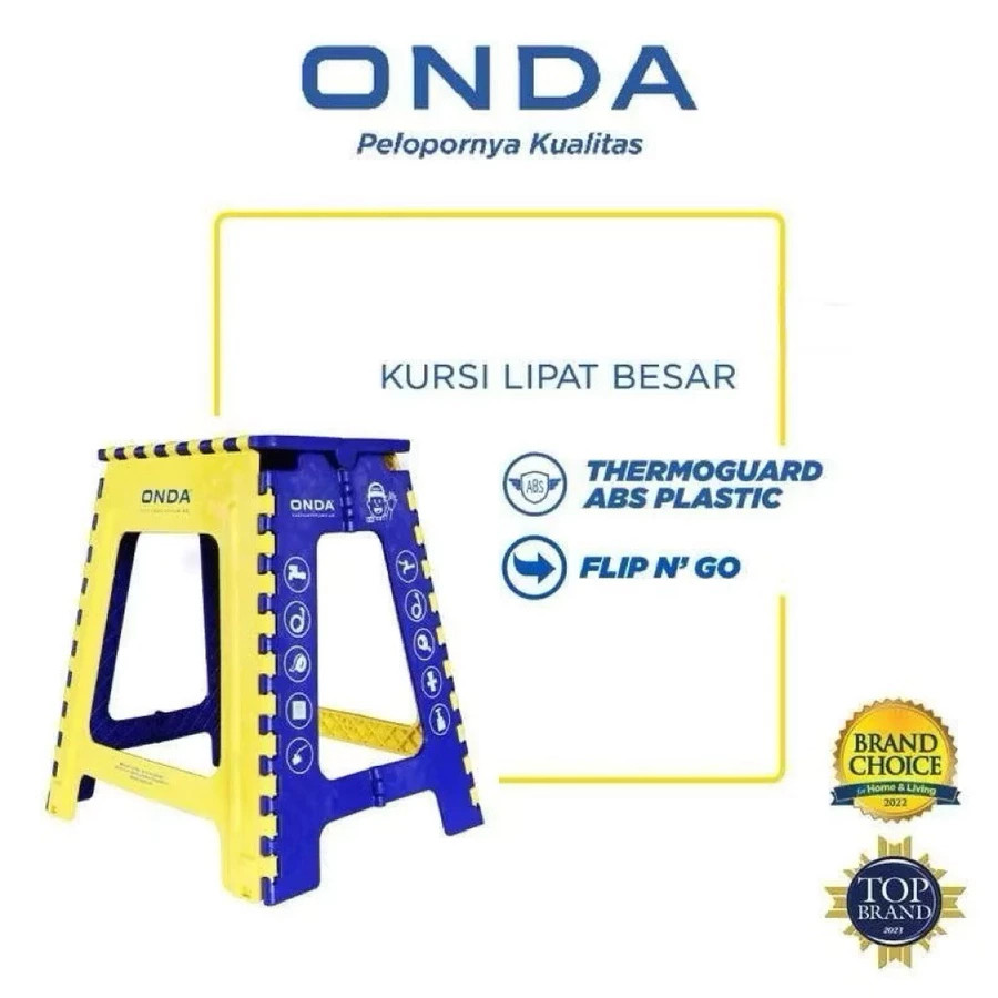 Kursi Lipat ONDA/Kursi lipat praktis/Kursi plastik santai ONDA
