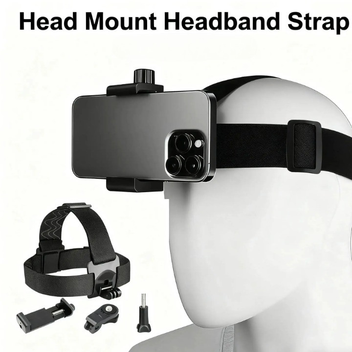 Head Strap HP Adjustable Handsfree POV Mount Non Slip Tali Kepala Elastis Clamp 5.5-10cm Support Ver