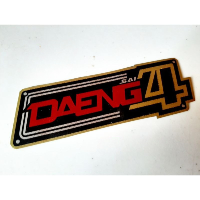 EMBLEM KNALPOT RACING Merk Daeng 4 Aluminium Anodized