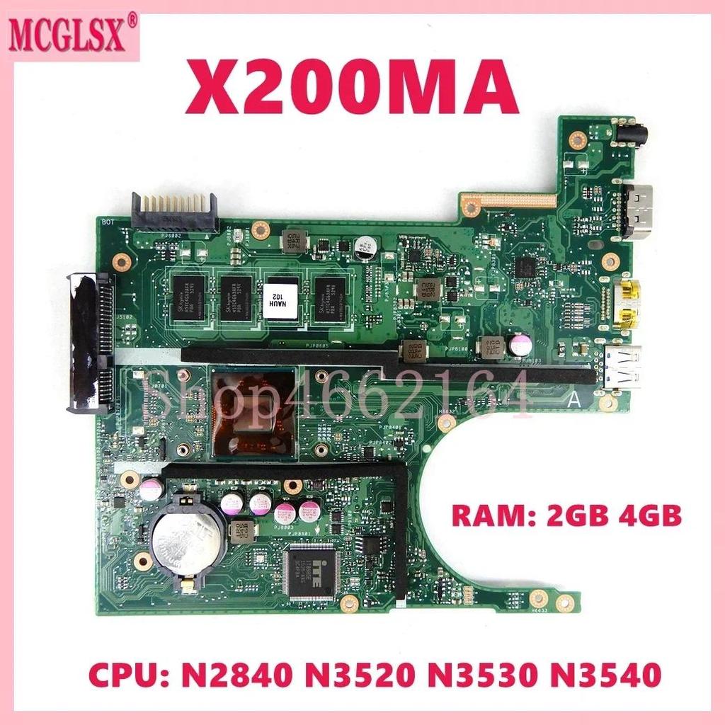 X200MA With N2815 N3520 N3530 CPU 2GB-RAM Mainboard For ASUS F200MA F200M X200M X200MA Laptop Mother