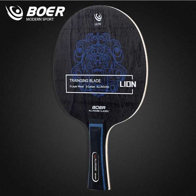 BOER Bet bat tenis meja blade LION pingpong singa allround carbon panjang ping pong original
