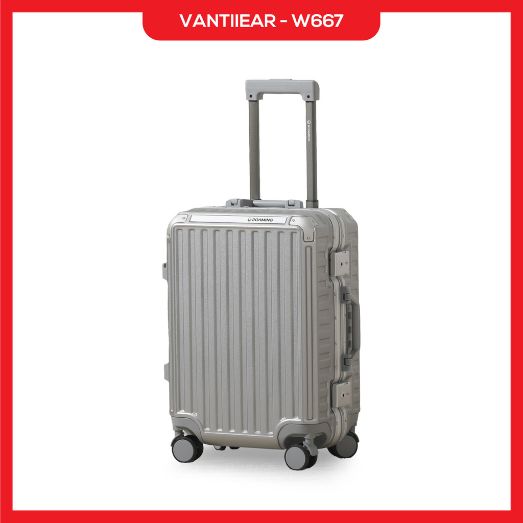 Vantiiear Koper Kabin & Bagasi Pesawat Frame Aluminium Non Zipper Kunci Kombinasi TSA Lock - 667