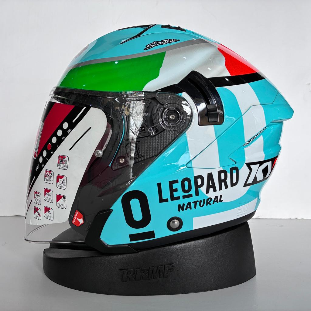 Helm Half Face KYT NFJ Dennis Foggia Leopard Original