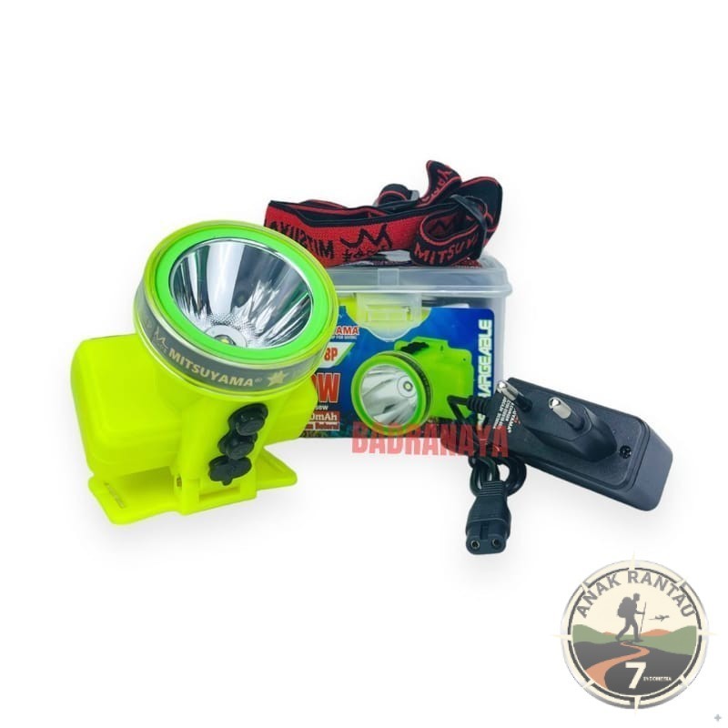 Senter Kepala Selam Visero Mitsuyama MS-218P 50W - Headlamp Diving 100 Meter - Senter Selam Recharge