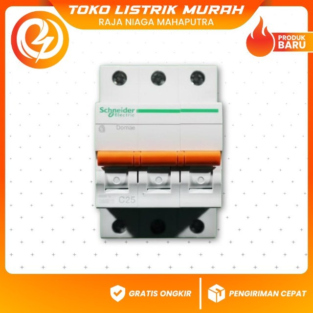 MCB 3 Phase 25A Schneider – Miniature Circuit Breaker 3 Phase 25 Ampere untuk Proteksi Listrik Indus