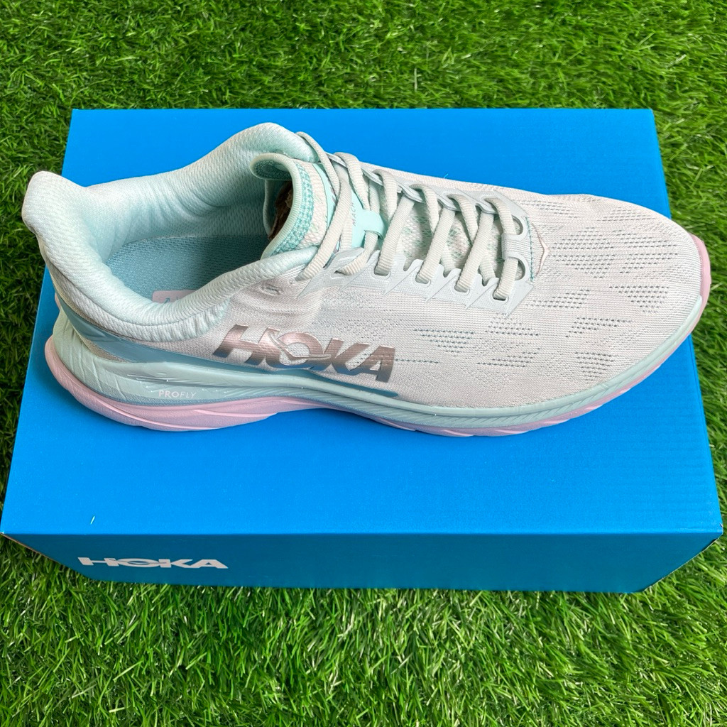 HOKA One One Mach 4 Blue Glass Coastal running shoes ukuran 44