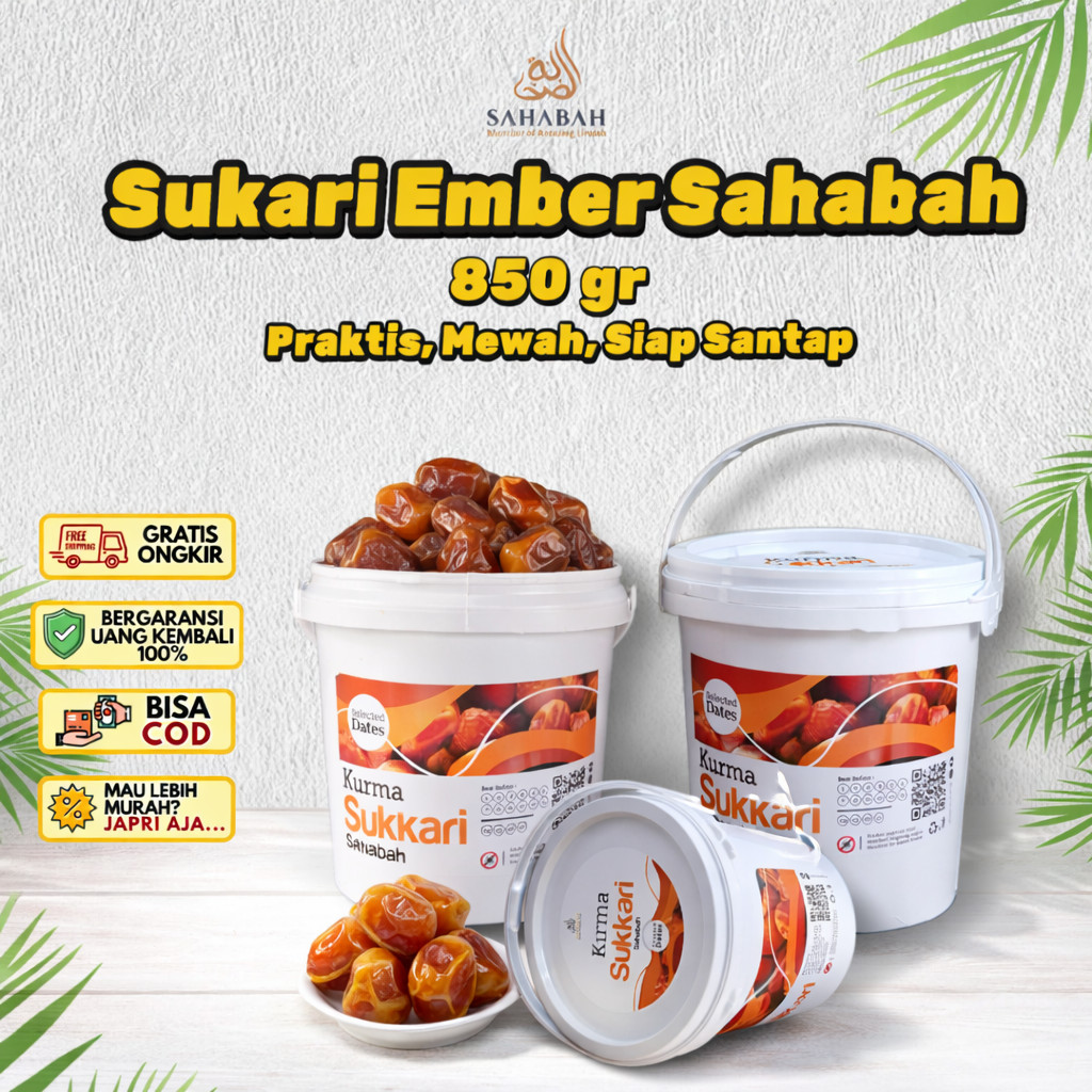 Kurma Sukkari Ember 850 gr/Sukkari Ember/Kurma Ember/Kurma Sukkary