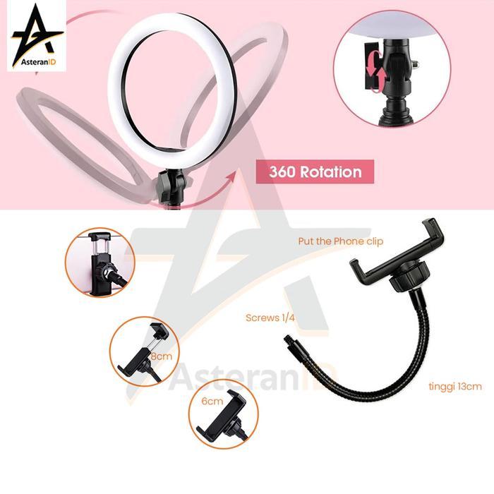 Ringlight BN26 Untuk Live Streaming Vlogger Video LED Holder Tripod - PLUSTRIPODMINI