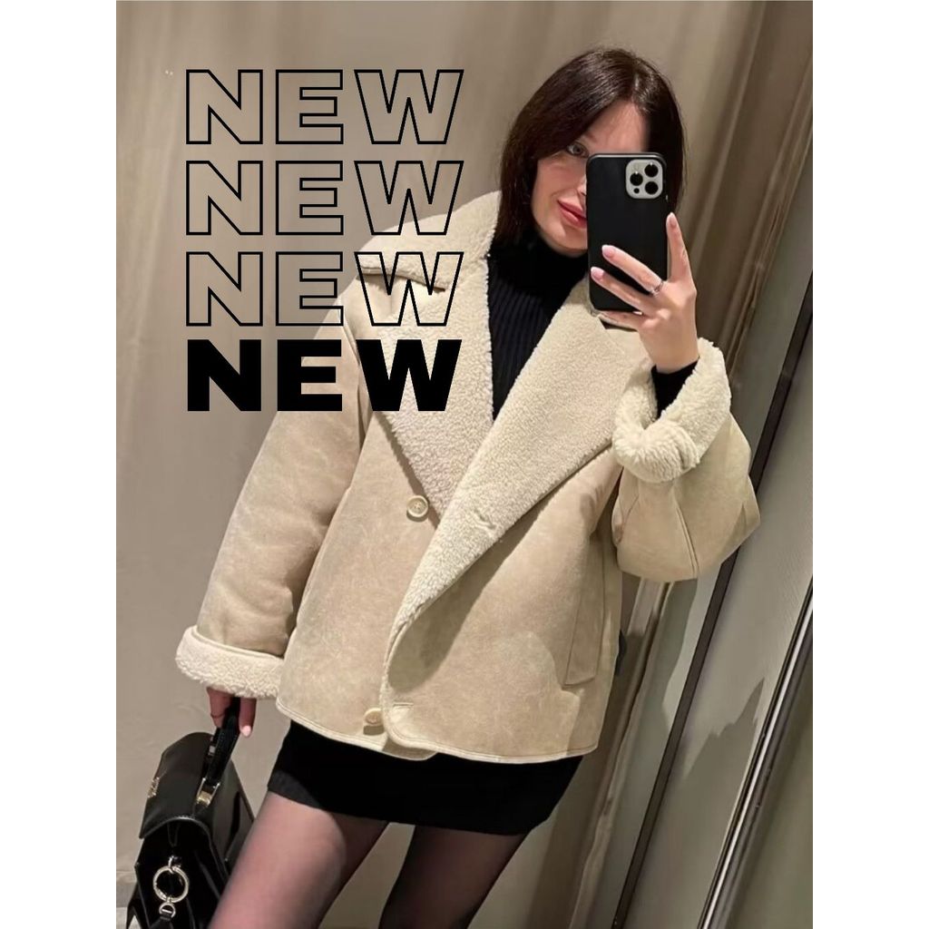 Sherpa Jaket Bulu Domba - Jacket Cewek Wanita winter