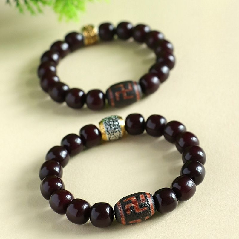 Dzi manik retro gelang gelang Wenwan Xiangyun Bodhi model manik-manik wanita