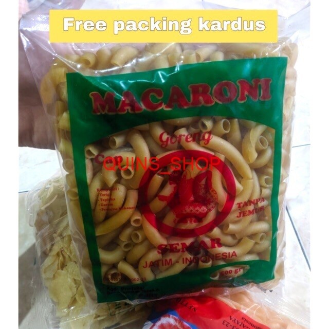 MAKARONI Mentah 500gram / KERUPUK MAKARONI MENTAH QUINS SHOP