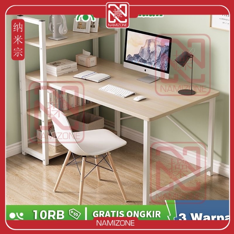 NAMIZONE Meja Belajar Kayu Set Kursi Meja Komputer Meja Belajar Minimalis Meja Kerja Meja Laptop Min