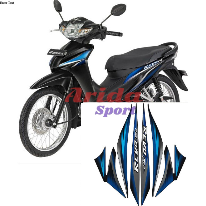striping stiker lis body Honda Revo fit hitam biru tahun 2010 2011
