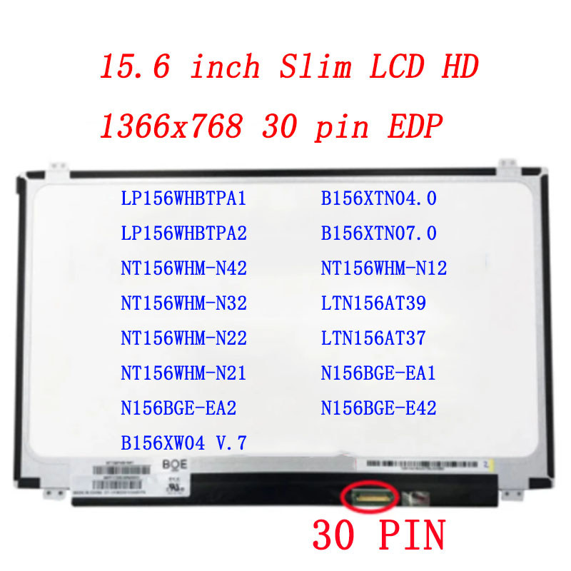 15.6 In For Lenovo G50-30 G50-45 G50-70 G50-70M G50-80 30Pin Laptop Lcd Screen N156BGE-E42 N156BGA-E