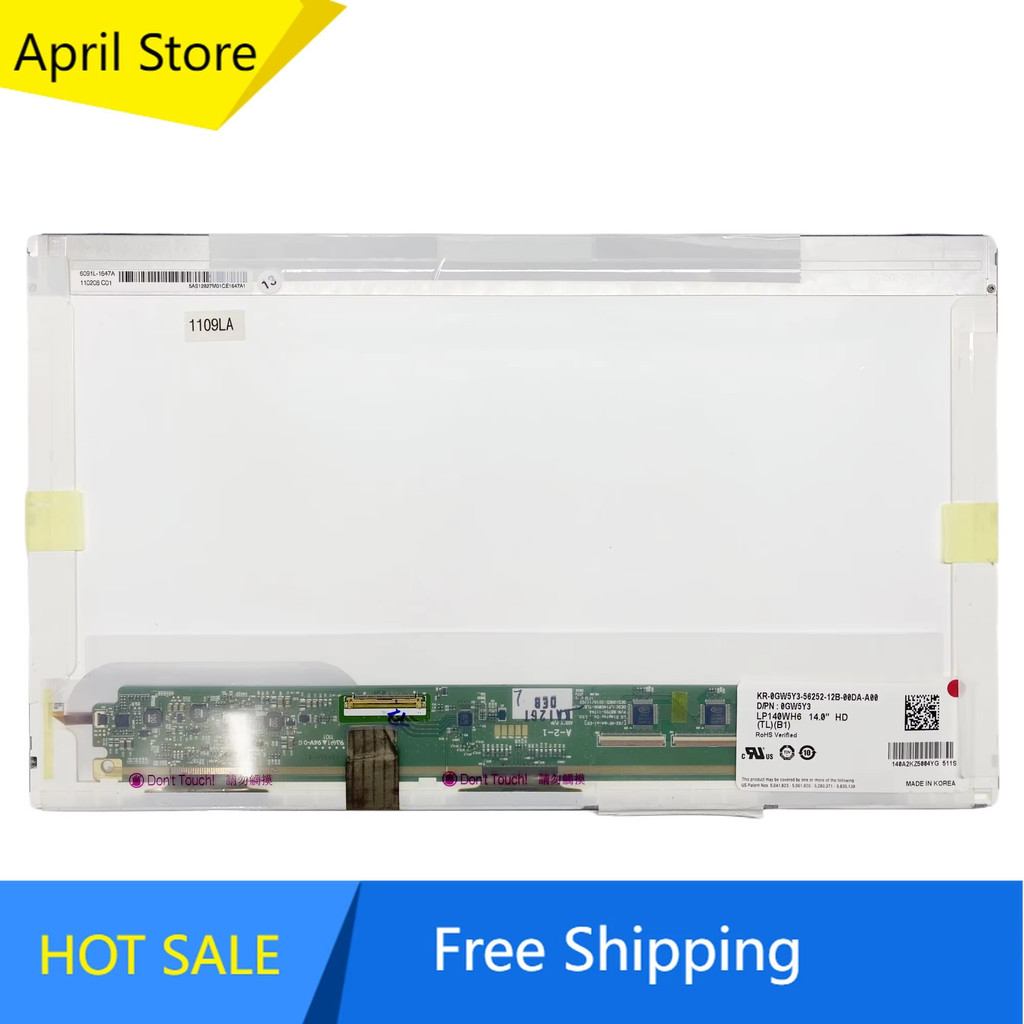 LP140WH6-TLB1 Fit LTN140AT22 N140BGE-L22 B140XW01 V.0 V.8 V.9 BT140GW01 V.4 Laptop LCD Screen LVDS 4
