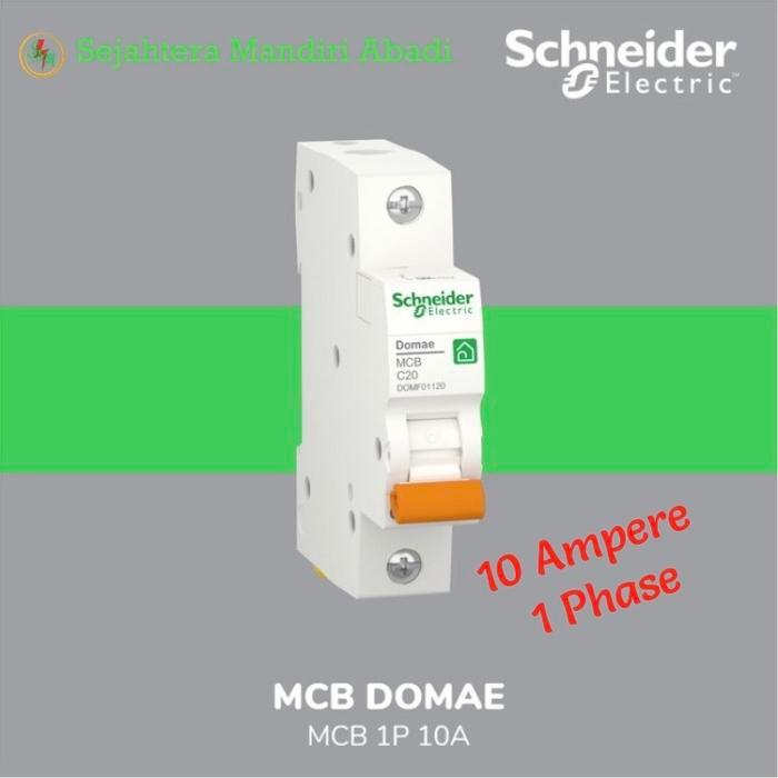 promo MCB 10Ampere 1Phase Domae 6kA Schneider Original terlaris