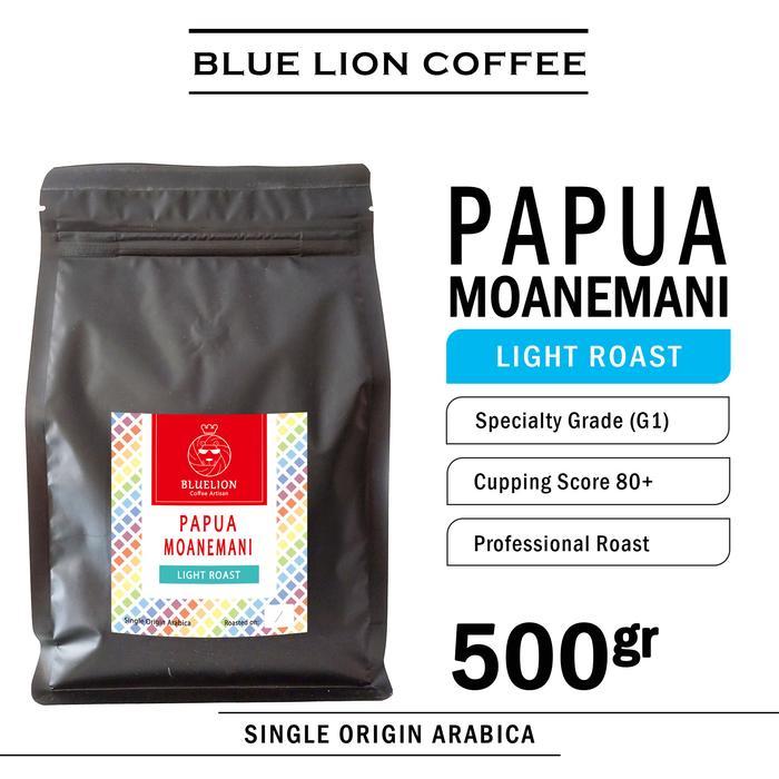 Blue Lion Coffee Papua Moanemani 500 gram Light Roast Kopi Arabika - BIJI