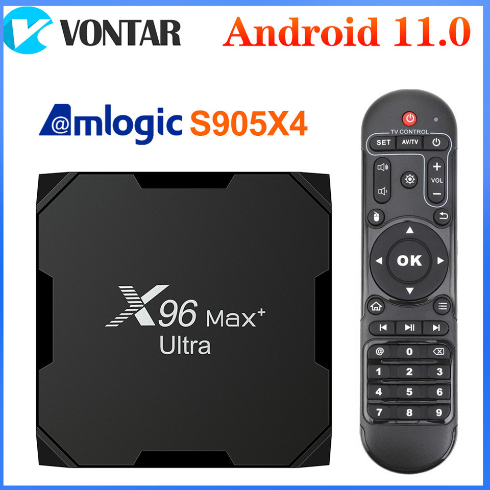 X96 Max Plus Ultra Android TV Box Android 11 Amlogic S905X4 4G 64GB Support AV1 8K Dual Wifi Smart M