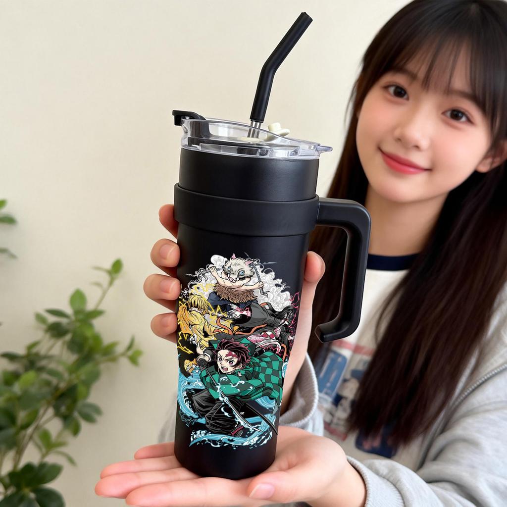 Tumbler Botol Minum Motif Anime Demon Slayer 1182ml Jumbo– Botol Minum Besar Kekinian, Tumblr Minum 