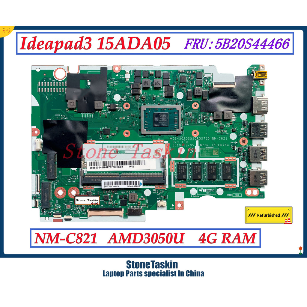 StoneTaskin GS450&GS550&GS750 NM-C821 For Lenovo IdeaPad 3 15ADA05 Laptop Motherboard AMD Ryzen3 325